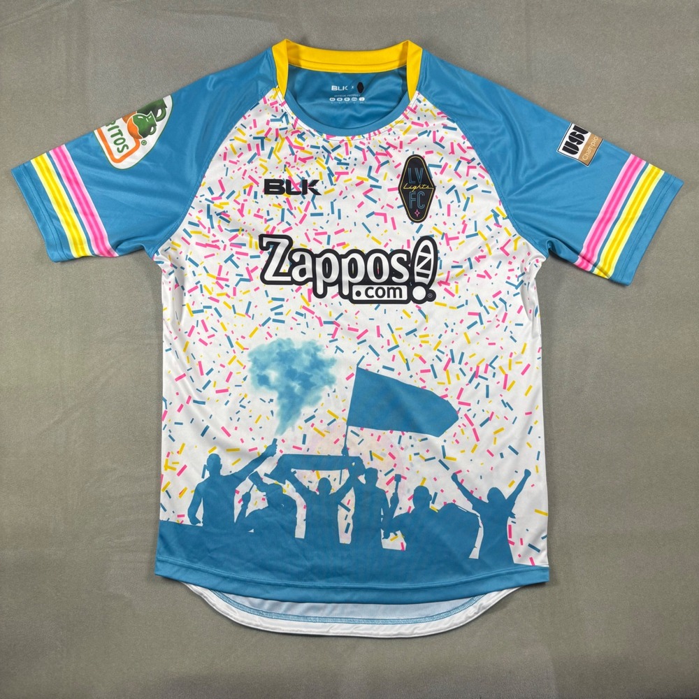 BLK Las Vegas Lights FC Soccer Jersey Zappos Sprinkles USL Mens Large